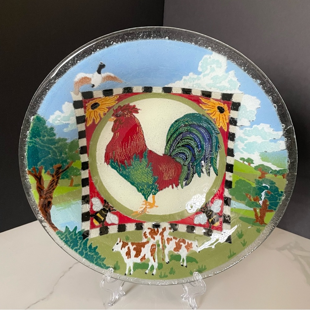 Rooster Bowl by Peggy Karr